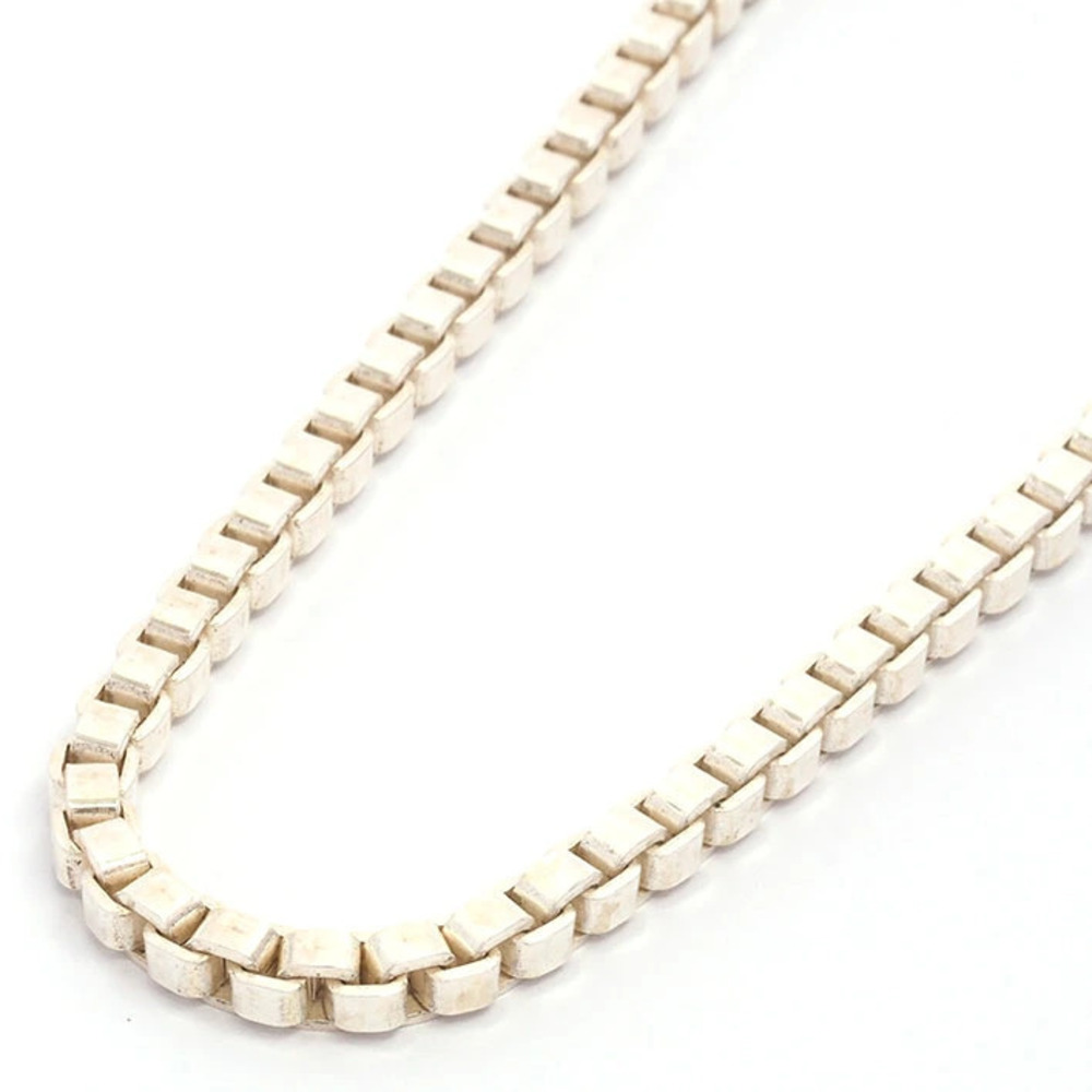 Tiffany Co Venetian Link Chain Sterling Silver Necklace Silver